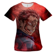 Жіноча 3D футболка Юдзі Ітадорі, Сукуна - Магічна битва