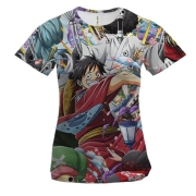 Женская 3D футболка Герои аниме One Piece