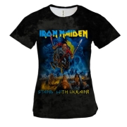 Жіноча 3D футболка Iron Maiden - stand with Ukraine