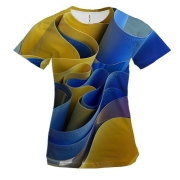 Женская 3D футболка "Ukraine colors"