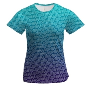 Женская 3D футболка с хештегом #маляр