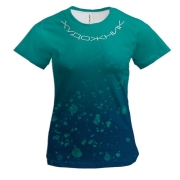 Женская 3D футболка с мазками "Художник"