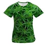 Женская 3D футболка Ganja