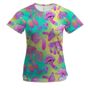 Жіноча 3D футболка "Чарівні гриби"