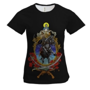 Жіноча 3D футболка Козак на коні