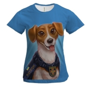 Женская 3D футболка Пес Патрон ДСНС (2)