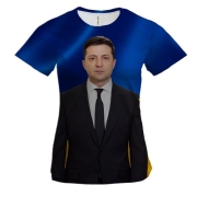 Жіноча 3D футболка із Зеленським