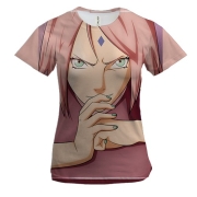 Женская 3D футболка Sakura power