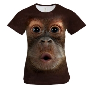 Жіноча 3D футболка з орангутангом