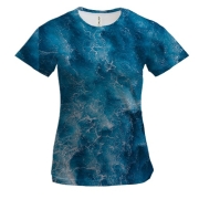 Жіноча 3D футболка Sea waves pattern