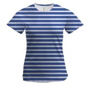 Женская 3D футболка с тельняшкой