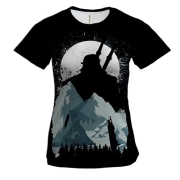 Жіноча 3D футболка The Witcher Силует
