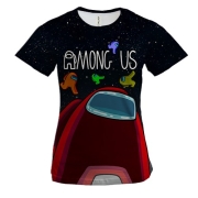 Жіноча 3D футболка Among us Космос