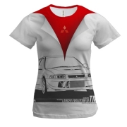 Жіноча 3D футболка Mitsubishi (малюнок)