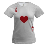 Жіноча 3D футболка з тузом  червів
