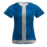 Жіноча 3D футболка з костюмом Снігуроньки