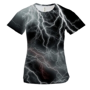 Женская 3D футболка с молниями