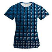 Жіноча 3D футболка Шипи паттерн