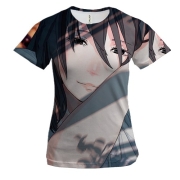 Женская 3D футболка Anime girl