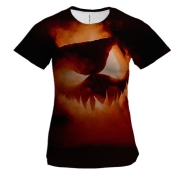 Жіноча 3D футболка Halloween pumpkin art