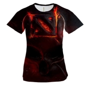 Жіноча 3D футболка Dota 2 з черепом