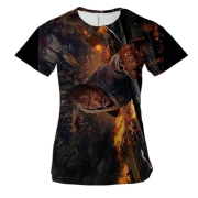 Женская 3D футболка Rampage Davis