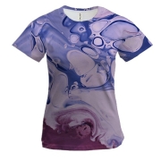 Жіноча 3D футболка Абстракція розводи фарби. 9