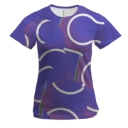 Жіноча 3D футболка Tennis ball Blue