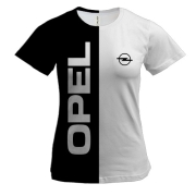Жіноча 3D футболка Opel logo (Black and White)