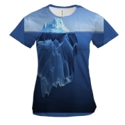 Женская 3D футболка с айсбергом