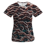 Жіноча 3D футболка Mushrooms pattern