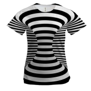Женская 3D футболка абстракция "Зебра"
