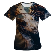 Женская 3D футболка Медузы 5