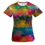 Женская 3D футболка Rainbow spots