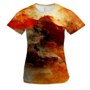 Женская 3D футболка Stormy sky 5