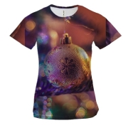 Женская 3D футболка Christmas toy 7