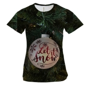 Женская 3D футболка Christmas toy 8