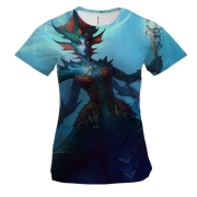 Женская 3D футболка Underwater queen