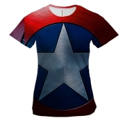 Женская 3D футболка Avengers in a row