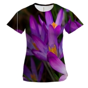 Женская 3D футболка Feolite flowers