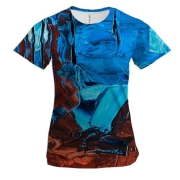 Женская 3D футболка Multicolor abstraction 5