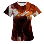 Женская 3D футболка Sunny mountains