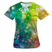 Жіноча 3D футболка Rainbow pattern 2