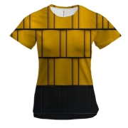 Жіноча 3D футболка Yellow-black pattern