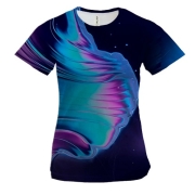 Жіноча 3D футболка Abstraction water