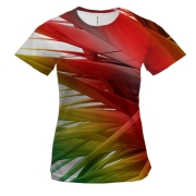 Женская 3D футболка Радужная 3D абстракция