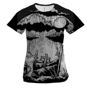 Женская 3D футболка Graveyard Graphics