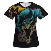 Женская 3D футболка Scary Joker