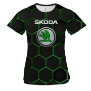 Жіноча 3D футболка Skoda (броня)