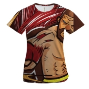 Жіноча 3D футболка Box fighting